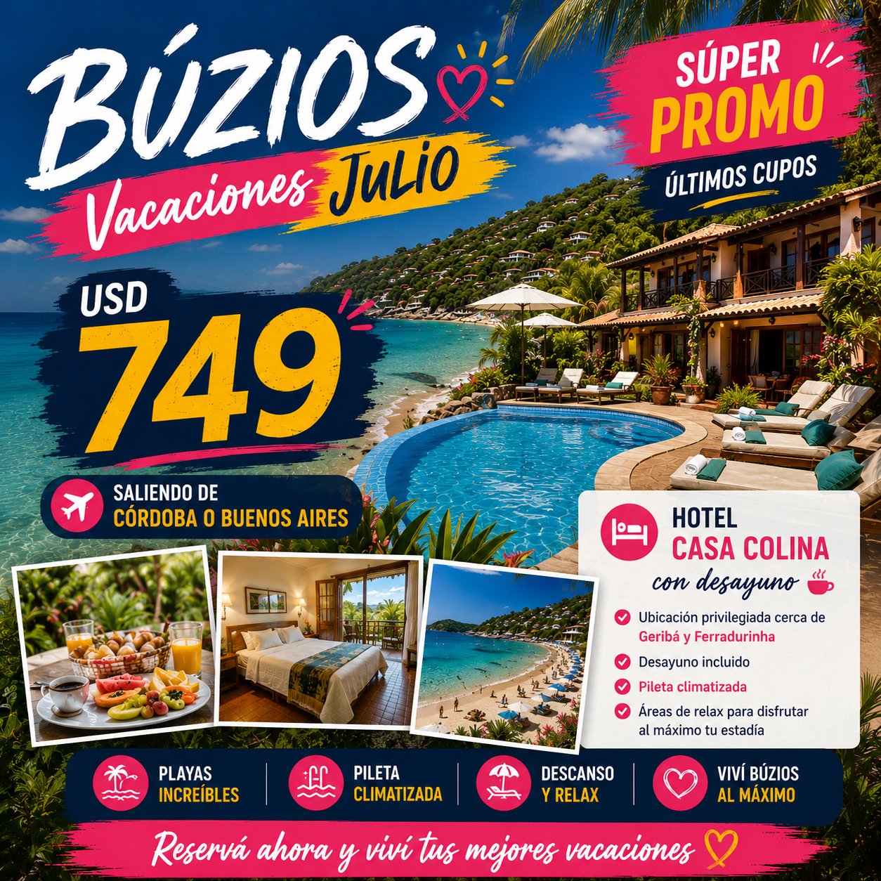 Búzios Vacaciones Julio